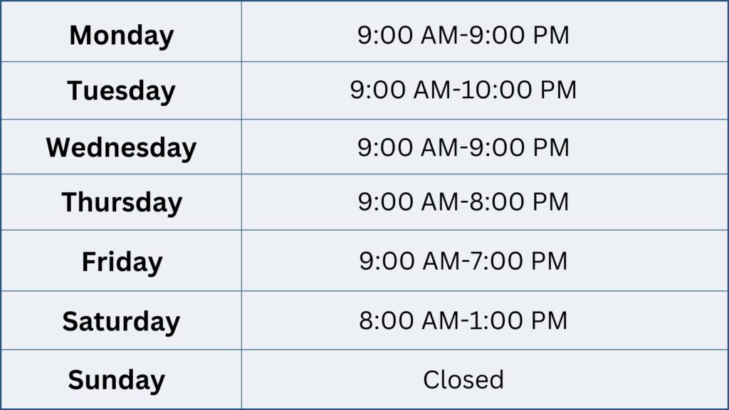 Lions Rec Center Hours